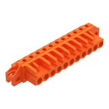 THT female header angled Pin spacing 5.08 mm orange