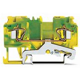 2-conductor ground terminal block 4 mm² side and center marking green-