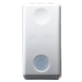 PUSH-BUTTON 1P 250V ac - NC 10A - ILLUMINABLE - WITH REPLACEABLE NEUTRAL LENS - 1 MODULE - SYSTEM  WHITE