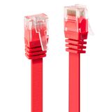 5m Cat.6 U/UTP Flat Network Cable, Red RJ45, M/M, 250MHz, copper, 32AWG