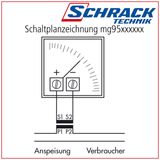 Scale-plate for modular amperemeter 200A/5A