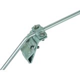 Gutter clamp St/tZn f. bead 13-25mm with two-screw cleat for Rd 7-10mm