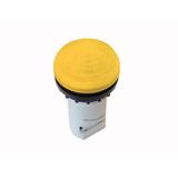 Indicator light, RMQ-Titan, Extended, conical, without light elements, For filament bulbs, neon bulbs and LEDs up to 2.4 W, with BA 9s lamp socket, ye