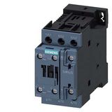 power contactor, AC-3e/AC-3, 25 A, 11 kW / 400 V, 3-pole, 12 V DC, 0.7-1.25* Us, auxiliary contacts: 1 NO + 1 NC,