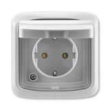 5518A-3999 S Socket outlet with earthing contacts, shuttered, with hinged lid