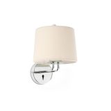 MONTREAL CHROME WALL LAMP BEIGE LAMPSHADE