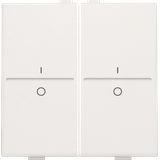 Double key with 'I' and '0' symbols for wireless switch or push button