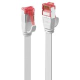 2m Cat.6 U/FTP Flat Network Cable, White RJ45, M/M, 250MHz, copper, 32AWG