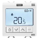 CONNECTED THERMOSTAT WITH HUMIDITY MEASURE - ZIGBEE - 100-240 V ac 50/60 Hz - NA  5A (AC1) 240  V ac - 2 MODULES - GLOSSY WHITE - CHORUSMART