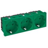 STD-D0 MZGN3 Socket 0°, triple protective contact 250V, 10/16A
