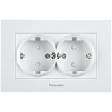 Karre Plus White Child Protected Double Earth Socket
