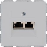 ATHENIS - UAE-Anschlussdose, für Telefon-und Datentechnik, Farbe: grau matt