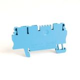 Allen-Bradley, 1492-L2T-B, Spring Clamp Terminal Block, One-Circuit Feed-Through Block, 1.5mm² (# 26 AWG - # 14 AWG), 2 Connection points on one side, Blue,