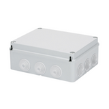 JUNCTION BOX WITH PLAIN SCREWED LID - IP55 - INTERNAL DIMENSIONS 380X300X120 - WALLS WITH CABLE GLANDS - GWT960ºC - GREY RAL 7035