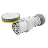 STRAIGHT CONNECTOR HP - IP66/IP67/IP68/IP69 - 2P+E 125A 100-130V 50/60HZ - YELLOW - 4H - MANTLE TERMINAL