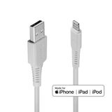 1m USB Type A to Lightning Cable White USB Type A Male to Lightning Male, Charge and sync Cable for iPhone, iPad & iPod