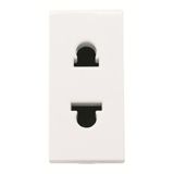 N2135 BL Euro-American unearthed socket outlet - 1M - White