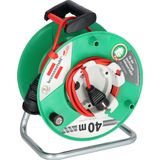 Brennenstuhl Garant® G IP44 garden cable reel (Outdoor reel extension lead with 38+2m cable in red, special plastic, temporary and limited outdoor use