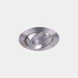 Downlight Play Flat Round Adjustable 12W LED warm-white 3000K CRI 90 33.3º Satin aluminium IP23 1305lm