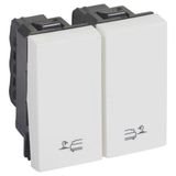 Switch for bed lights Arteor - lighting control - 2 x 1 modules - white