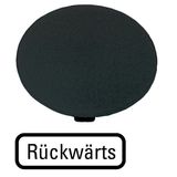 Button plate, mushroom black, REVERSE