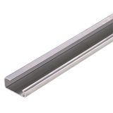 Terminal rail, without slot, Accessories, 33 x 15 x 2000 mm, Stainless