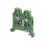 MODULAR TERMINAL BLOCKS, GROUND, SCREW CLAMP TERMINAL BLOCK, GREEN & YELLOW, PRODUCT SPACING .196 IN [5 MM], 6 POSITION, SCREW TERMINAL