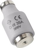 Fuse DIII E33 35A 500V, tripping characteristic fast, with indicator