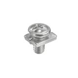 Screw for industrial connector, Steel, Colour: Silver grey