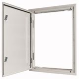 3-component flush-mounting door frame with door, open air, double-bit lock, IP43, HxW=1760x600mm