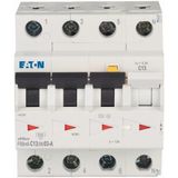 RCD/MCB combination, 13 A, 300 mA, MCB trip characteristic: C, 3p+N, RCD trip characteristic: A