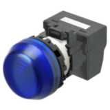 M22N Indicator, Plastic semi-spherical, Blue, Blue, 24 V, push-in term