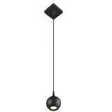 Lucide FAVORI - Pendant light Bathroom - Ø 9 cm - 1xGU10 - IP44 - Black