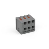 252-303 2-conductor female connector; push-button; PUSH WIRE®