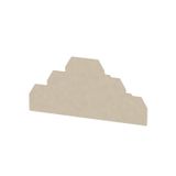 End plate (terminals), 119.2 mm x 1.5 mm, dark beige