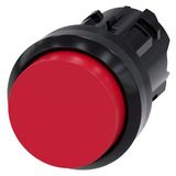 Pushbutton, 22 mm, round, plastic, red, pushbutton, raised, momentary contact type, 3SU1000-0BB20-0AA0-Z Y12