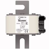 Fuse-link, high speed, 1000 A, AC 690 V, DIN 3, 76 x 92 x 109 mm, aR, DIN, IEC, single indicator