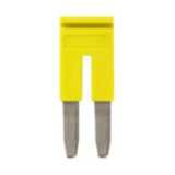 Cross bar for terminal blocks 2.5 mm² screw models, 2 poles, Yellow co