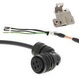 1S series servo motor power cable, 1.5 m, non braked, 230 V: 900 W to AA045330B