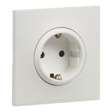 2P+E schuko socket with eclips Urbano screw terminals white finish