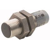 Proximity switch, E57 Premium+ Short-Series, 1 NC, 2-wire, 40 - 250 V AC, 20 - 250 V DC, M12 x 1 mm, Sn= 2 mm, Flush, NPN/PNP, Stainless steel, Plug-i