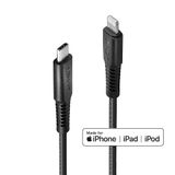 0.5m Reinforced USB Type C to Lightning Cable USB Type C Male to Lightning Male