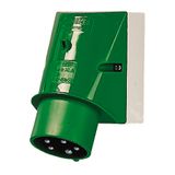 Wall mounted inlet 16A5p2h>50V>300-500Hz