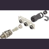 M12-L male 4-p D-cod. with conduit M17x1