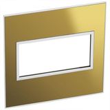 Arteor™ - American and South African standard plate square version 4 modules for 4'' x 4'' box - Reflective Metal - Gold