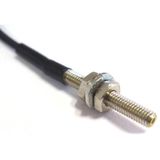 Fiber optic sensor head, diffuse, M3 cylindrical axial, coaxial, R25 f