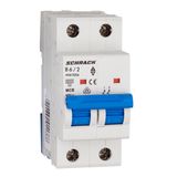 Miniature Circuit Breaker (MCB) AMPARO 6kA, B 6A, 2-pole