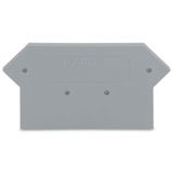 End and intermediate plate 3 mm thick gray