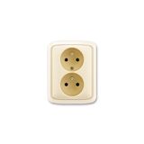 5512A-2349 CW Socket outlet double, earthing pin ; 5512A-2349 CW