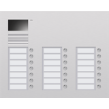 Flush-mounting external unit with 21 bells and colour camera